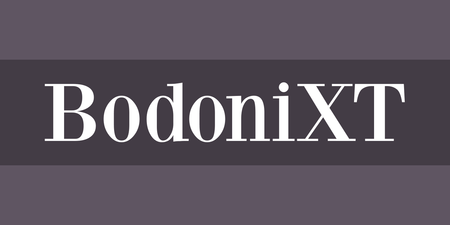 BodoniXT Regular Font preview
